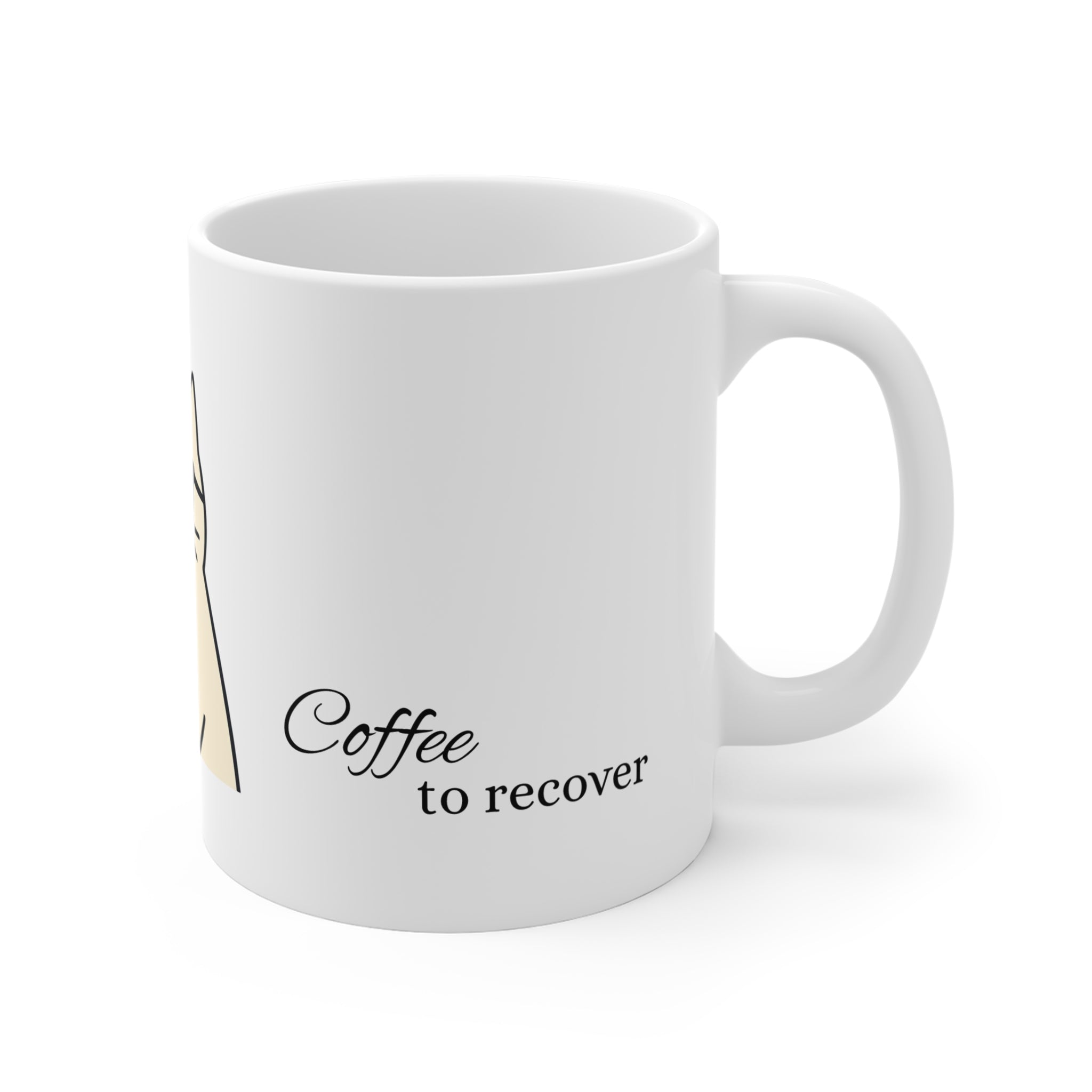 Wine at Night Cat Mug — Funny Cat with Wine Coffee Cup